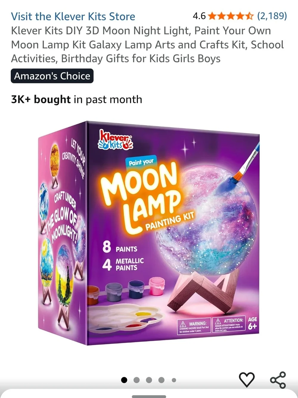 Moon Lamp Painting Kit – Purple Galaxy Kids Craft